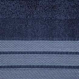Ręcznik Pati 70x140 granatowy pasy frotte 500g/m2 Eurofirany