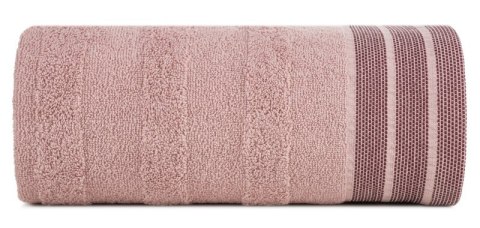 Ręcznik Pati 70x140 pudrowy różowy pasy frotte 500g/m2 Eurofirany Ręcznik Pati 70x140 pudrowy różowy pasy frotte 500g/m2 Eurofirany