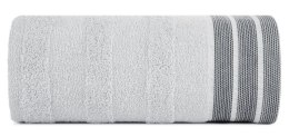 Ręcznik Pati 70x140 srebrny pasy frotte 500g/m2 Eurofirany