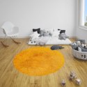Dywan mata 90 cm Soft Round eco futro okrągły żółty antypoślizgowy Domarex Dywan mata 90 cm Soft Round eco futro okrągły żółty antypoślizgowy Domarex
