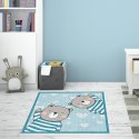 Dywan mata Bon Bon 120x120 Teddy Miś niebieski pikowany antypoślizgowy Domarex Dywan mata Bon Bon 120x120 Teddy Miś niebieski pikowany antypoślizgowy Domarex