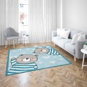Dywan mata Bon Bon 120x120 Teddy Miś niebieski pikowany antypoślizgowy Domarex Dywan mata Bon Bon 120x120 Teddy Miś niebieski pikowany antypoślizgowy Domarex