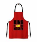 Fartuch kuchenny 65x75 King of kitchen czerwony Domarex Fartuch kuchenny 65x75 King of kitchen czerwony Domarex