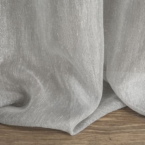 Firana 140x250 Elicja szara ze srebrną nicią gotowa na przelotkach Eurofirany Firana 140x250 Elicja szara ze srebrną nicią gotowa na przelotkach Eurofirany