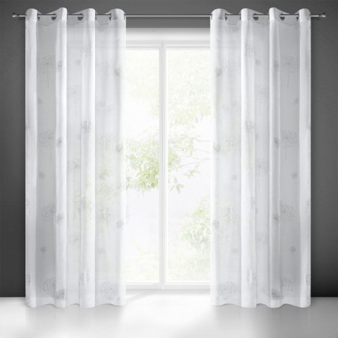 Firana 140x250 Sabine biała z gumowanym nadrukiem dmuchawce gotowa na przelotkach Eurofirany Firana 140x250 Sabine biała z gumowanym nadrukiem dmuchawce gotowa na przelotkach Eurofirany