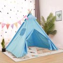 Namiot domek Teepee tipi 120x120x160 cm niebieski Domarex Namiot domek Teepee tipi 120x120x160 cm niebieski Domarex