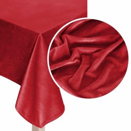 Obrus 140x180 Soft czerwony welurowy