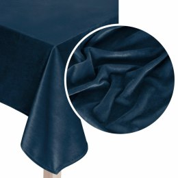 Obrus 140x180 Soft granatowy welurowy