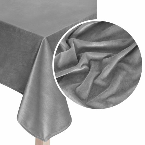 Obrus 140x180 Soft popielaty welurowy Obrus 140x180 Soft popielaty welurowy