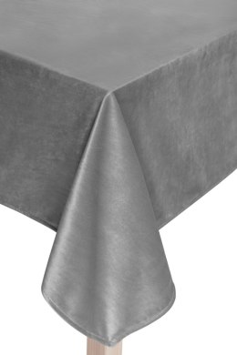 Obrus 140x180 Soft popielaty welurowy