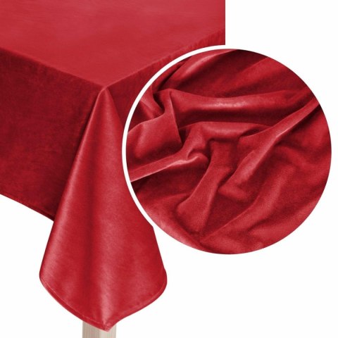 Obrus 140x220 Soft czerwony welurowy Obrus 140x220 Soft czerwony welurowy
