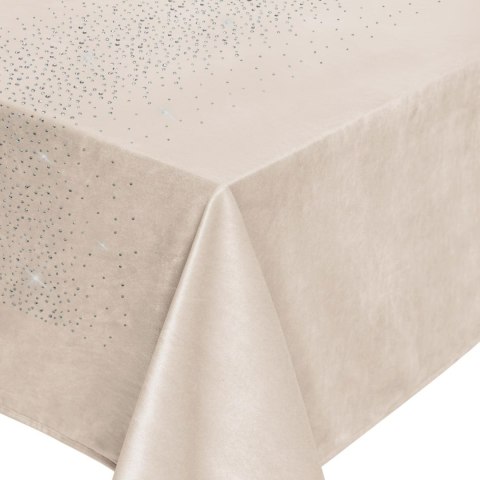 Obrus bieżnik dekoracyjny 40x140 Shiny beżowy welurowy z kryształkami Obrus bieżnik dekoracyjny 40x140 Shiny beżowy welurowy z kryształkami
