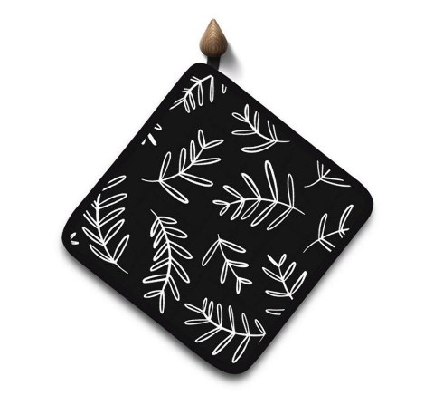 Podkładka chwytak kuchenny 20x20 Nature gałązki czarny Domarex Podkładka chwytak kuchenny 20x20 Nature gałązki czarny Domarex