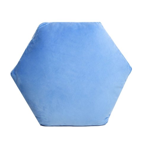 Poduszka Shape 38x42x12 sześciokąt bryła niebieska pluszowa 3D Domarex Poduszka Shape 38x42x12 sześciokąt bryła niebieska pluszowa 3D Domarex
