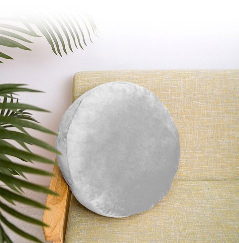 Poduszka Shape 45x12 koło bryła szara pluszowa 3D Domarex Poduszka Shape 45x12 koło bryła szara pluszowa 3D Domarex