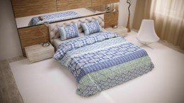 Pościel bawełniana 220x200 Ornamenty fioletowa miętowa 28177/1 poszewki 2x70/80 2x50/60 2x40/40 Luxury 01
