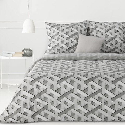 Pościel bawełniana 220x200 Sara 28 Geometria szara Eurofirany Pościel bawełniana 220x200 Sara 28 Geometria szara Eurofirany