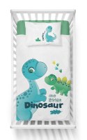 Pościel bawełniana 90x120 Dinozaur biała turkusowa 4285 B Mayamoo 20 Pościel bawełniana 90x120 Dinozaur biała turkusowa 4285 B Mayamoo 20