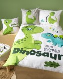 Pościel bawełniana 90x120 Dinozaur biała zielona 4285 A Mayamoo 20 Pościel bawełniana 90x120 Dinozaur biała zielona 4285 A Mayamoo 20