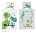 Pościel bawełniana 90x120 Dinozaur biała zielona 4285 A Mayamoo 20 Pościel bawełniana 90x120 Dinozaur biała zielona 4285 A Mayamoo 20