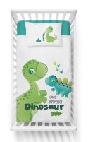 Pościel bawełniana 90x120 Dinozaur biała zielona 4285 A Mayamoo 20 Pościel bawełniana 90x120 Dinozaur biała zielona 4285 A Mayamoo 20