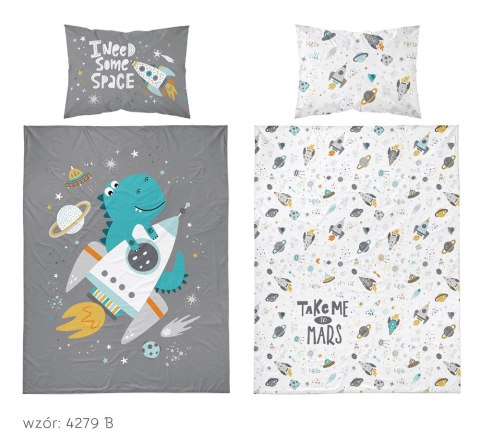 Pościel bawełniana 90x120 Kosmos dinozaur szara 4279 B Mayamoo 20 Pościel bawełniana 90x120 Kosmos dinozaur szara 4279 B Mayamoo 20