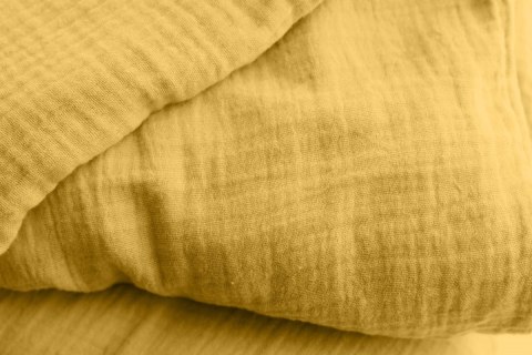 Pościel bawełniana muślinowa 220x200 musztardowa 06 jednobarwana Matex Pościel bawełniana muślinowa 220x200 musztardowa 06 jednobarwana Matex