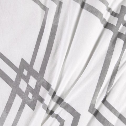 Pościel jersey 160x200 Geometria biała szara 2200 JERSEYLOVE Pościel jersey 160x200 Geometria biała szara 2200 JERSEYLOVE