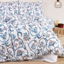 Pościel jersey 220x200 Kwiaty biała niebieska 2204 JERSEYLOVE Pościel jersey 220x200 Kwiaty biała niebieska 2204 JERSEYLOVE