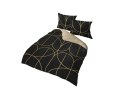 Pościel z mikrofibry 3D 160x200 Czarna beżowa geometryczna 4345 A Magic 2 Pościel z mikrofibry 3D 160x200 Czarna beżowa geometryczna 4345 A Magic 2
