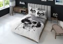 Pościel z mikrofibry 3D 160x200 Czaszki biała szara 4341 A Magic 2 Pościel z mikrofibry 3D 160x200 Czaszki biała szara 4341 A Magic 2