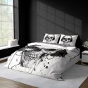 Pościel z mikrofibry 3D 160x200 Czaszki biała szara 4341 A Magic 2 Pościel z mikrofibry 3D 160x200 Czaszki biała szara 4341 A Magic 2