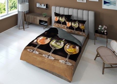 Pościel z mikrofibry 3D 160x200 Kolorowe drinki czarna kolorowa 4187 A Magic 2 Pościel z mikrofibry 3D 160x200 Kolorowe drinki czarna kolorowa 4187 A Magic 2