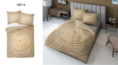 Pościel z mikrofibry 3D 160x200 Pień drzewa beżowa 4361 A Magic 2 Pościel z mikrofibry 3D 160x200 Pień drzewa beżowa 4361 A Magic 2