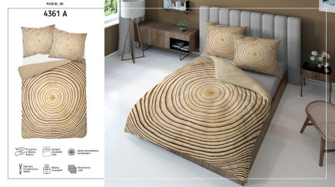 Pościel z mikrofibry 3D 160x200 Pień drzewa beżowa 4361 A Magic 2 Pościel z mikrofibry 3D 160x200 Pień drzewa beżowa 4361 A Magic 2