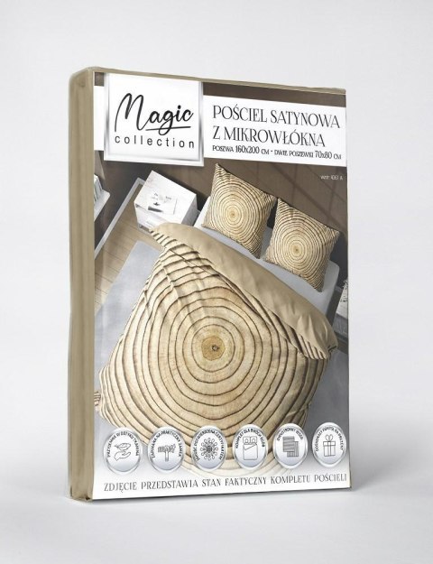 Pościel z mikrofibry 3D 160x200 Pień drzewa beżowa 4361 A Magic 2 Pościel z mikrofibry 3D 160x200 Pień drzewa beżowa 4361 A Magic 2