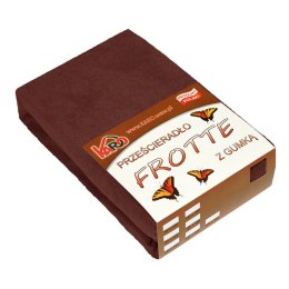 Prześcieradło frotte z gumką 70x140 czekoladowe 042 grube 200g/m2 KARO
