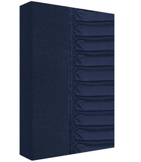Prześcieradło jersey z gumką 140x200 granatowe 160g/m2 Zaratex