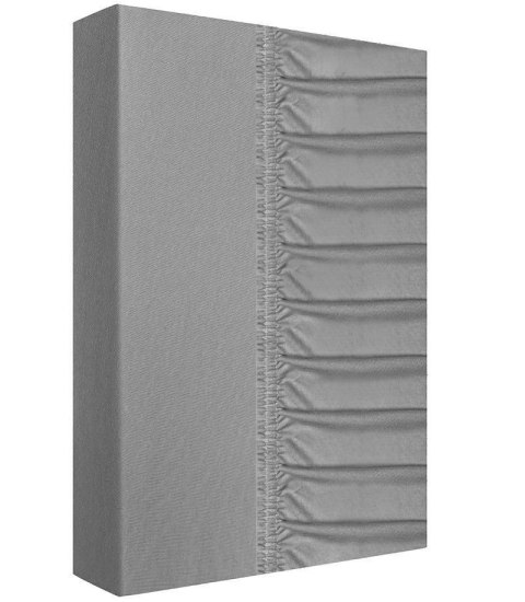 Prześcieradło jersey z gumką 140x200 szare 160g/m2 Zaratex