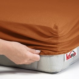 Prześcieradło jersey z gumką 60x120 brązowe 040 grube 150g/m2 KARO