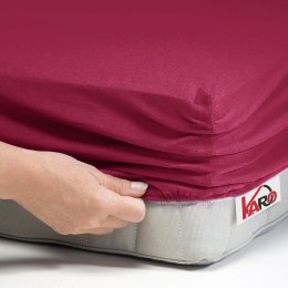 Prześcieradło jersey z gumką 60x120 buraczane 066 grube 150g/m2 KARO