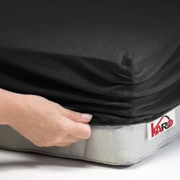 Prześcieradło jersey z gumką 60x120 czarne 044 grube 150g/m2 KARO