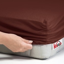 Prześcieradło jersey z gumką 60x120 czekoladowe 042 grube 150g/m2 KARO