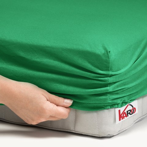 Prześcieradło jersey z gumką 60x120 zielone trawiaste 049 grube 150g/m2 KARO Prześcieradło jersey z gumką 60x120 zielone trawiaste 049 grube 150g/m2 KARO