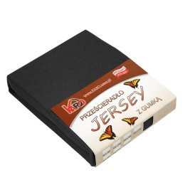 Prześcieradło jersey z gumką 70x140 czarne 044 grube 150g/m2 KARO