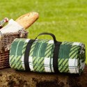 Koc piknikowy 130x145 krata zielony biały Eurofirany Koc piknikowy 130x145 krata zielony biały Eurofirany