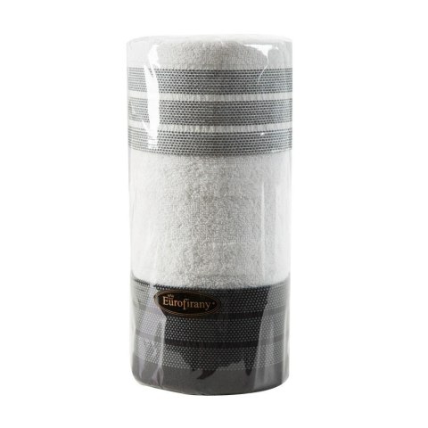 Komplet ręczników 2 cz. 2x50x90 biały czarny 500 g/m2 frotte zestaw upominkowy 23 Komplet ręczników 2 cz. 2x50x90 biały czarny 500 g/m2 frotte zestaw upominkowy 23