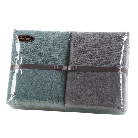 Komplet ręczników 4 cz. 2x50x90+2x70x140 miętowy ciemny stalowy 500 g/m2 frotte zestaw upominkowy 23 Komplet ręczników 4 cz. 2x50x90+2x70x140 miętowy ciemny stalowy 500 g/m2 frotte zestaw upominkowy 23