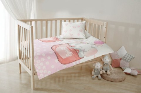 Pościel bawełniana 100x135 Kids 14 Słonik różowa poszewka 40x50 do łóżeczka Eurofirany Pościel bawełniana 100x135 Kids 14 Słonik różowa poszewka 40x50 do łóżeczka Eurofirany