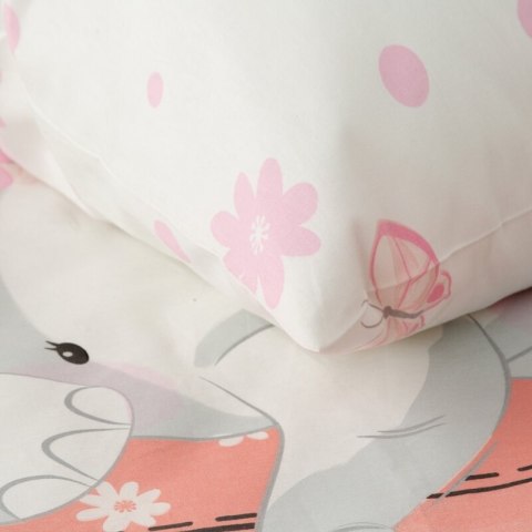 Pościel bawełniana 100x135 Kids 14 Słonik różowa poszewka 40x50 do łóżeczka Eurofirany Pościel bawełniana 100x135 Kids 14 Słonik różowa poszewka 40x50 do łóżeczka Eurofirany